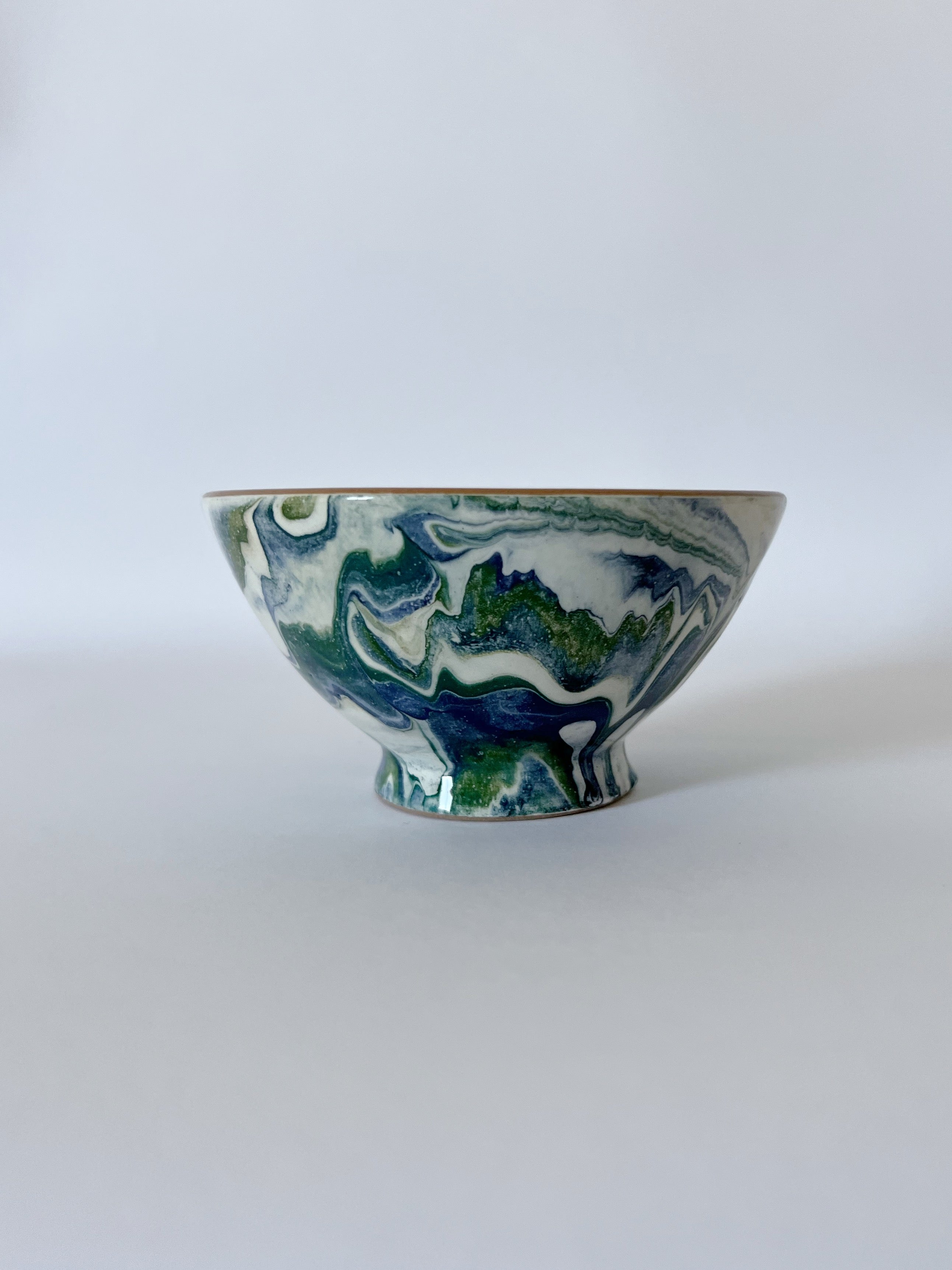 Une Vie Nomade Large Swirled Bowls—Blue Green Une Vie Nomade new arrivals 2023 3C9DA0A6-9351-41BA-B16C-712116E8EAAB