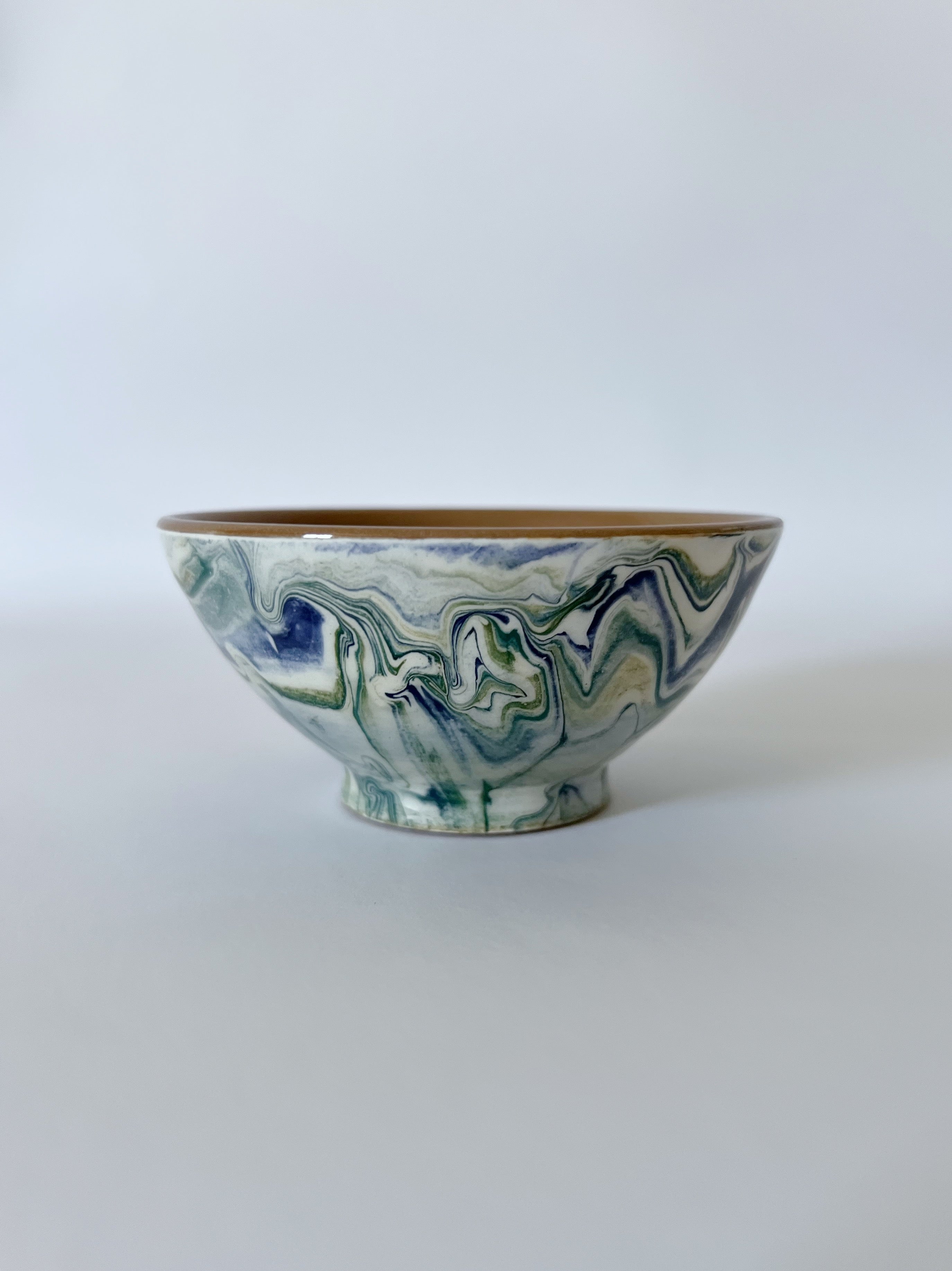 Une Vie Nomade Medium Swirled Bowls—Blue Green Une Vie Nomade new arrivals 2023 9E660C45-7E7E-4571-AE78-12D2E603DF28