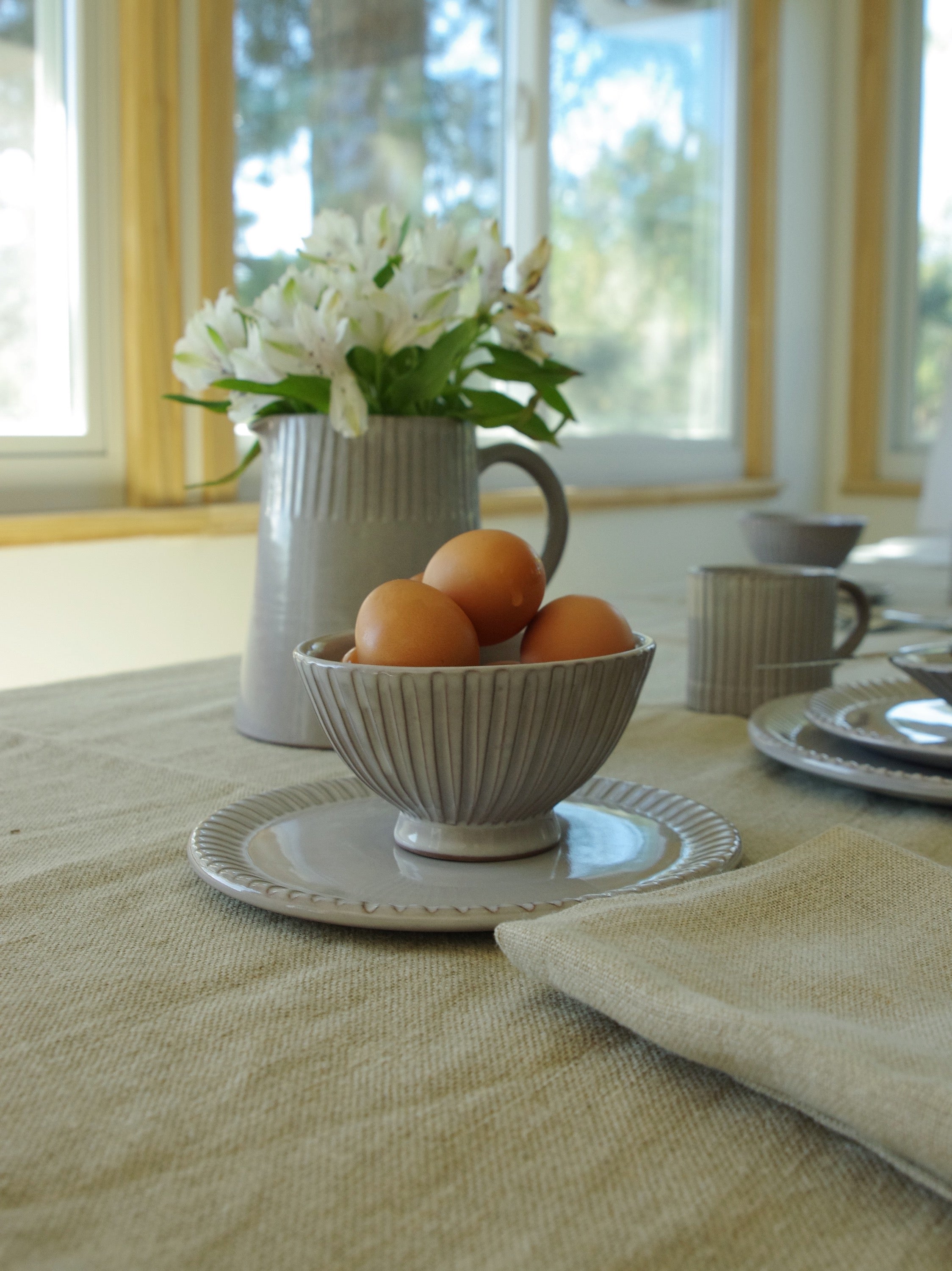 Avoine et Terre Footed Bowl—Earth Footed Bowl French Dry Goods Avoine et terre ceramics Bistro Bowl french country ceramics French dry goods ceramics French soup bowl Made in Morocco Moroccan ceramics Avoine_et_Terre__Footed_bowl_Earth-A973F62C-2248x3000