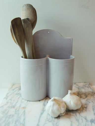 French Dry Goods Kitchen Essentials—Double Wall Hanging Utensil Holder French Dry Goods french culinary pottery French kitchen essentials french pottery New Arrivals new arrivals 2023 wall utensil holder Kitchen_Essentials_Duo_Wall_Hanger-9B2F277E-2248x3000