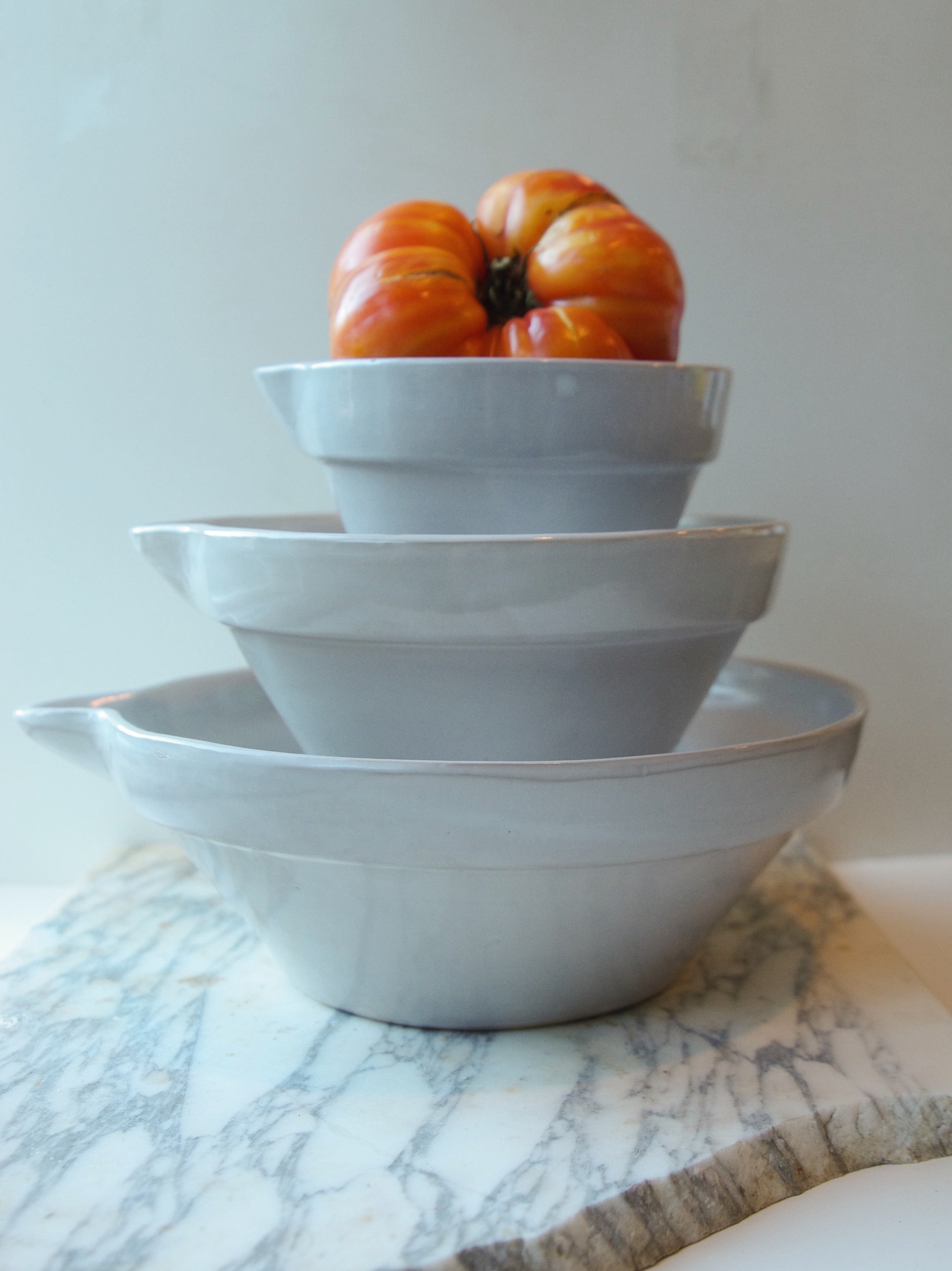 French Dry Goods Kitchen Essentials—Set of 3 Spouted Mixing Bowls French Dry Goods french cooking french culinary pottery French kitchen essentials french mixing bowls french pottery mixing bowls New Arrivals new arrivals 2023 Kitchen_Essentials_French_Mixing_Bowls-FEBE7891-2248x3000