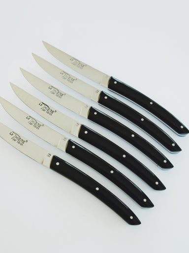 Le Thiers S/6 Steak Knives Black knife Laguiole French Knives Holiday gifts steak knives Le_Thiers_French_Steak_Knife-77B7288E-2248x3000