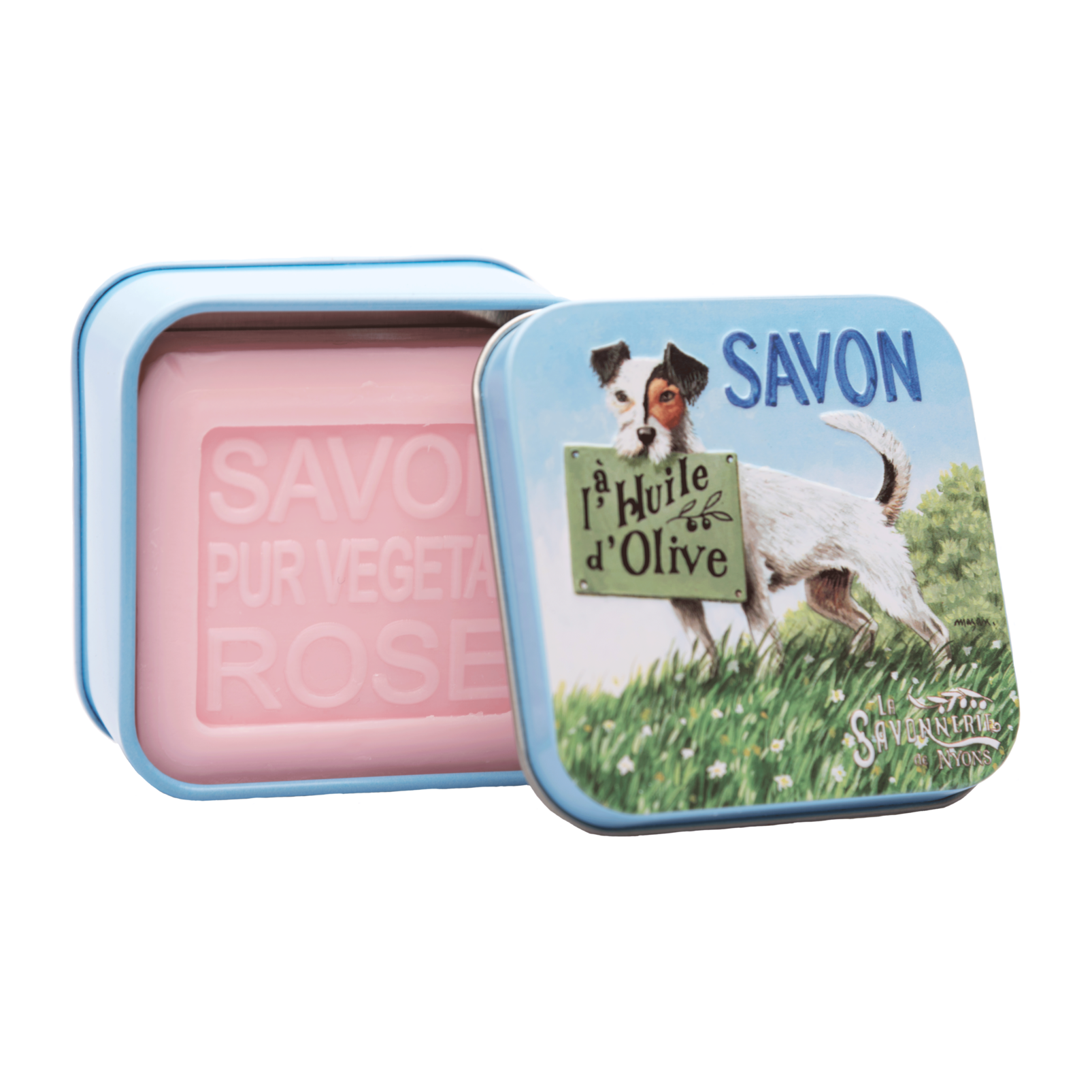 La Savonnerie de Nyons 100g Soap in Tin Box - Dogs Chien Jack Russel Bath & Body La Savonnerie de Nyons 100g Soap in Tin Box Back in stock Bath & Body_Bar Soap Brand_La Savonnerie de Nyons KTFWHS 30492-ouverte_0e75bc61-ef46-4dec-94ce-b14abc44acfe