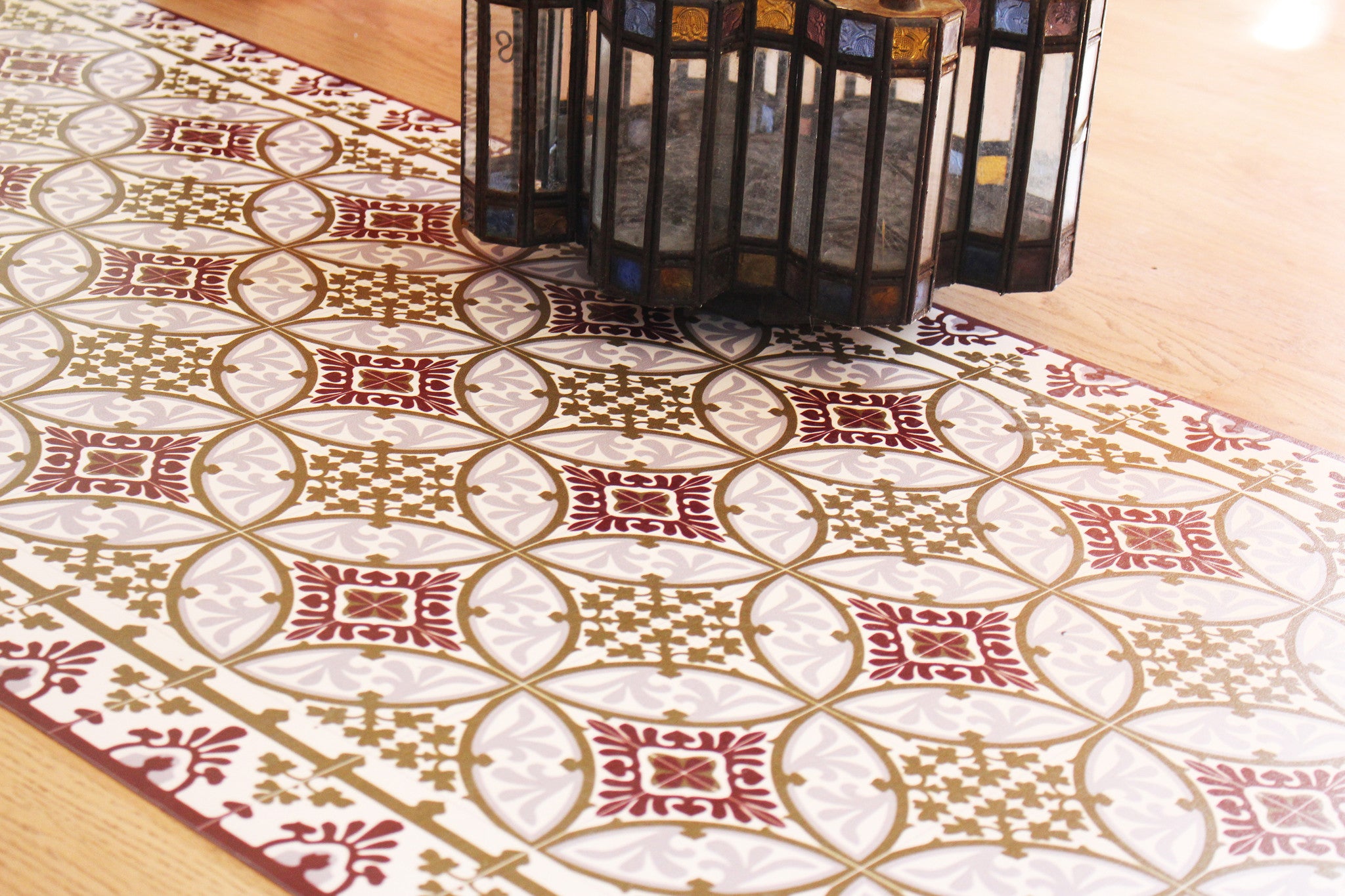 Beija Flor Bordeaux Barcelona Floor Mat (Buy 2 Get 1 Free!) Rugs Beija Flor Brand_Beija Flor Classic Tile CLEAN OUT SALE Home_Decor Home_Floor Mats 3600-T1-L_ambient_c633c470-1ccf-415d-ada5-91c83ceb860d