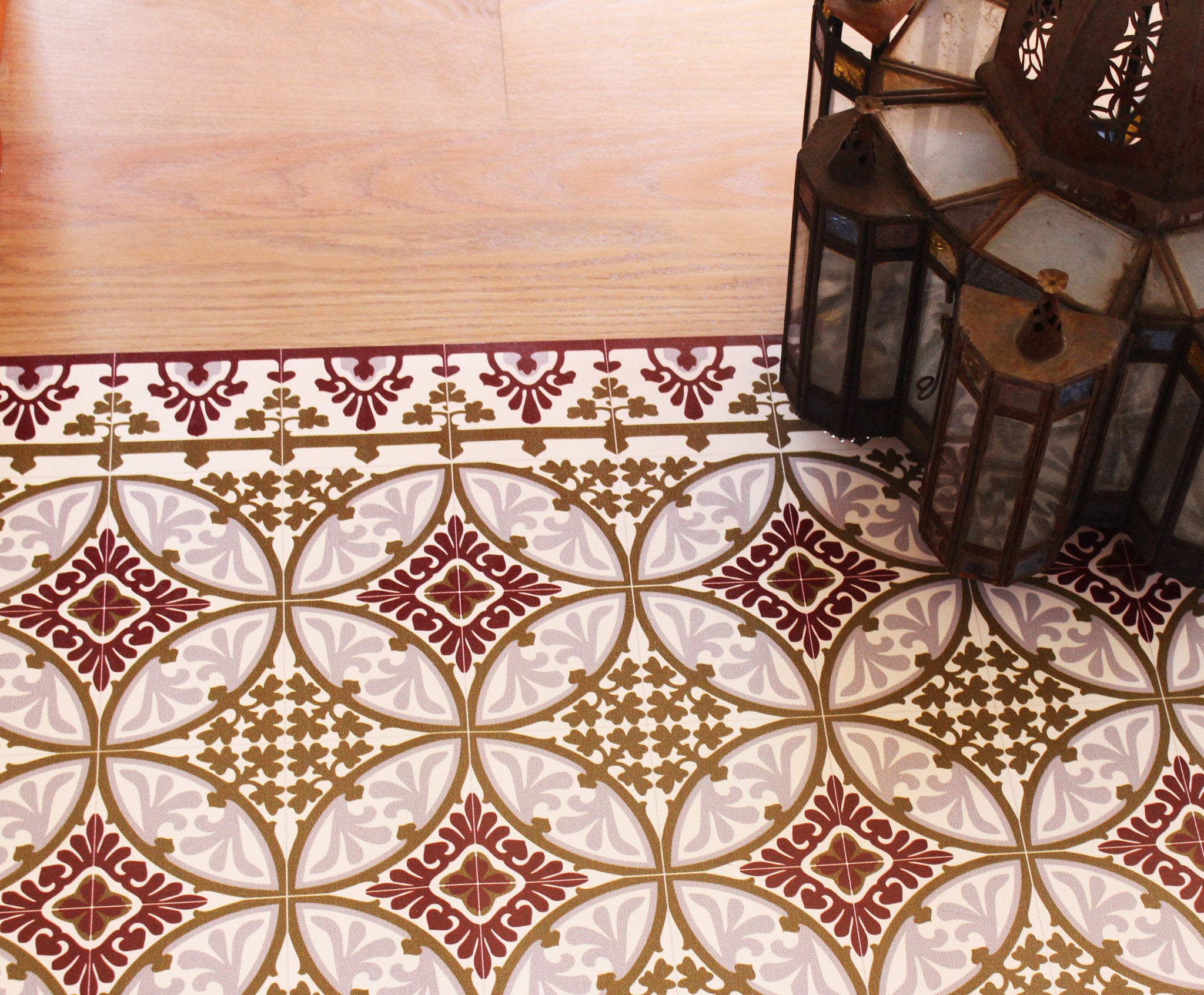 Beija Flor Bordeaux Barcelona Floor Mat (Buy 2 Get 1 Free!) Rugs Beija Flor Brand_Beija Flor Classic Tile CLEAN OUT SALE Home_Decor Home_Floor Mats 3600-T1-M_ambient_2bd92abf-7cb9-457d-978f-148cf599e341