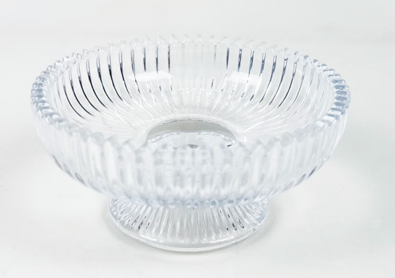Pressed Glass Footed Ribbed Ice Cream Bowl Bowls Pressed Glass Brand_Pressed Glass Dinnerware_Bowls & Plates Kitchen_Serveware New Arrivals 4330-PS0567PressedGlassFootedRibbedDessertBowl_d264c684-57ca-40da-b2aa-d865768c9cfb