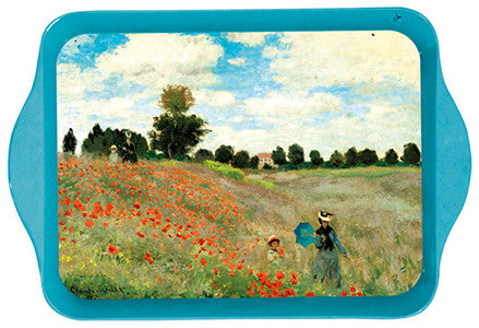 Monet Poppies Mini Metal Tray Decorative Trays French Nostalgia Brand_French Nostalgia Home_Decorative Trays Home_French Nostalgia 5402-P10960