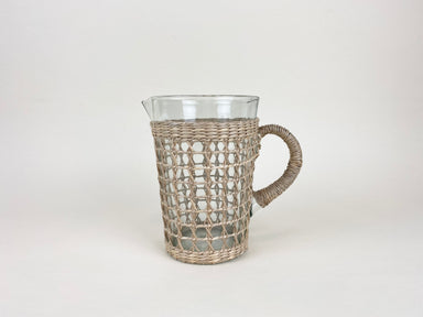 Seagrass Cage Pitcher Glass Seagrass Brand_Seagrass & Rattan Kitchen_Drinkware Serving Pieces 6880-CQ1374C3SeagrassCagePitcher