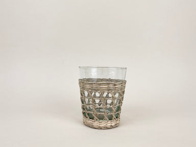 Seagrass Cage Wide Tumbler Glass Seagrass Brand_Seagrass & Rattan Champagne Flutes Cocktail Kitchen_Drinkware 6880-L4C3SeagrassCageWideTumbler