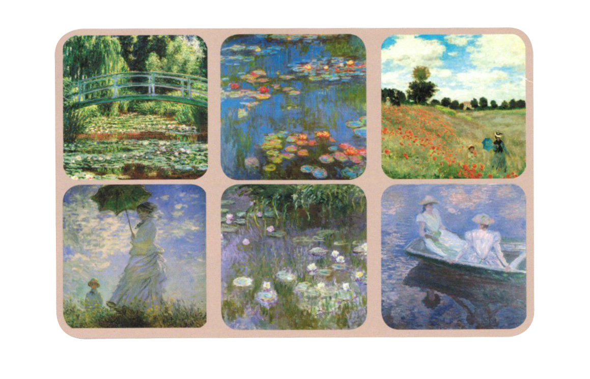 Monet Coasters Edition 1 (Set of 6) Coasters French Nostalgia Brand_French Nostalgia Home_Coasters Home_French Nostalgia 70960