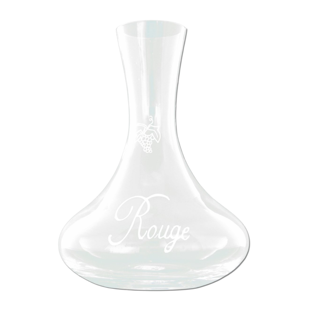 Engraved Rouge Carafe - Serveware - Kiss That Frog - Kitchen_Drinkware - KTFWHS - 7104-9000EngravedRougeCarafe