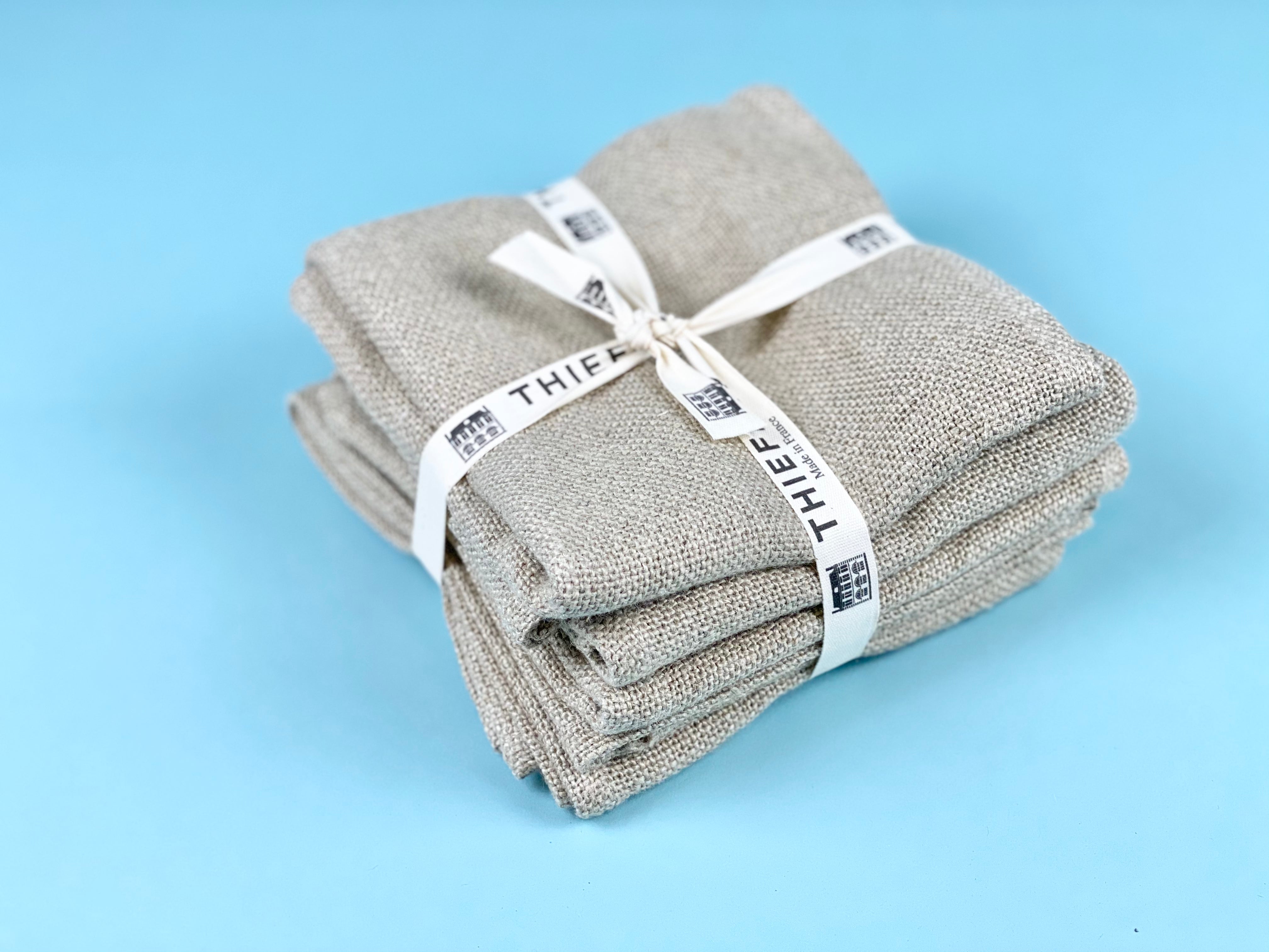 Thieffry Set of Two Dish Towels Raw & Natural Textile Thieffry Brand_Thieffry Dish Towels Textiles_Towels & Napkins Thieffry 7410-2000ThieffrySetofTwoDishTowelsRaw_Natural