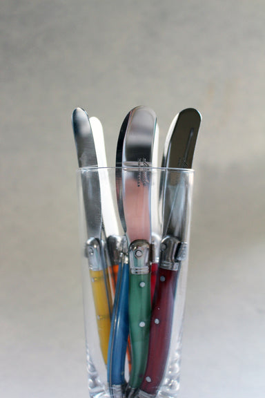 Laguiole Rainbow Mini Cheese Spreaders (Set of 12) Cutlery Laguiole Brand_Laguiole Cheese Sets Kitchen_Dinnerware Kitchen_Kitchenware Laguiole Loose Mini Rainbow Utensils Rainbow 7900-10545_2