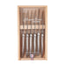 Laguiole Stainless Steel Knives in Wooden Box with Acrylic Lid (Set of 6) Cutlery Laguiole Brand_Laguiole Flatware Sets Kitchen_Dinnerware Kitchen_Kitchenware Laguiole 7900-63540M_SS_AL-Laguiole-Stainless-Steel-Knives-in-Wooden-Box-with-Acrylic-Lid-_Set-of-6__edit