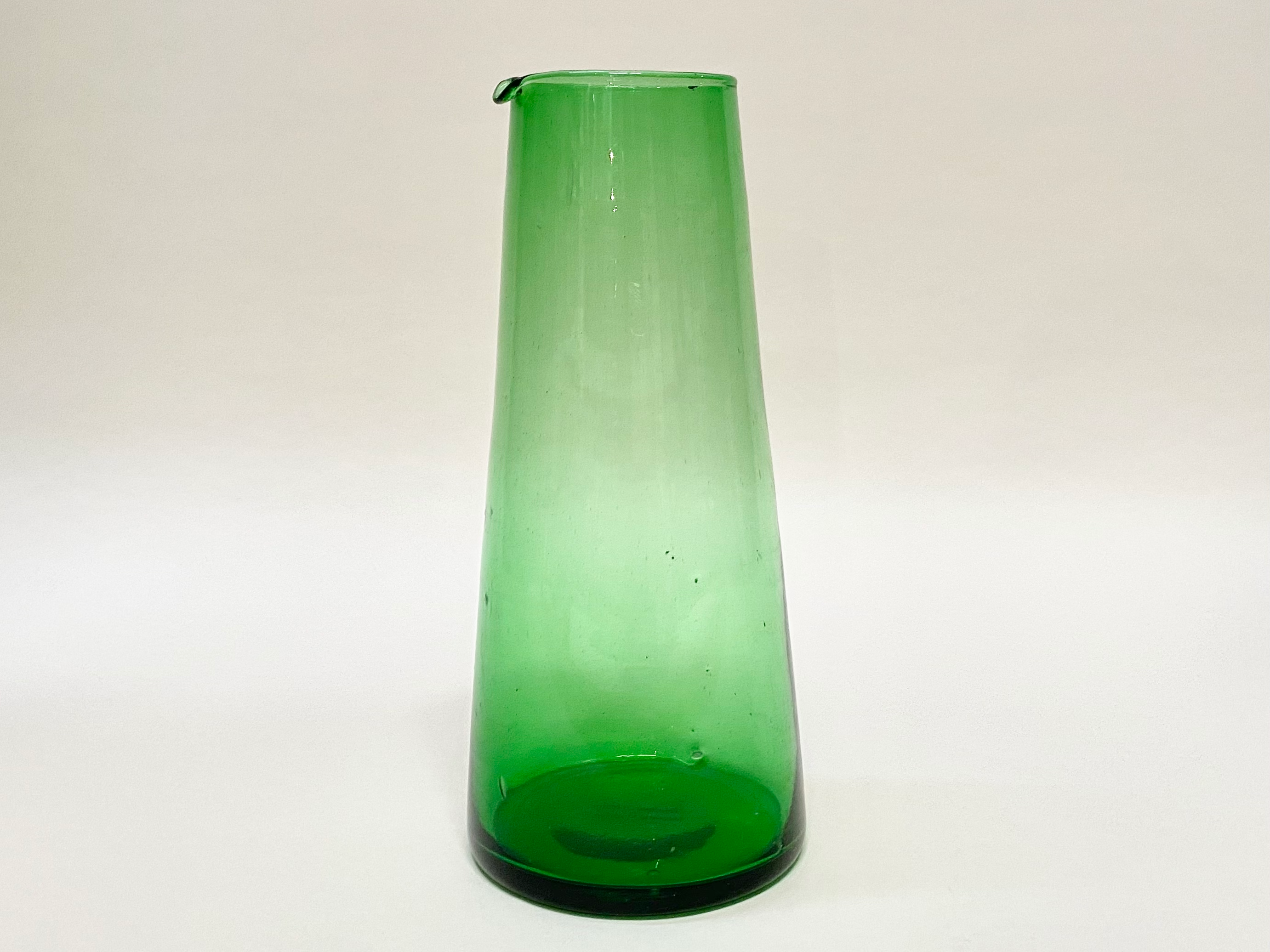 Beldi Large Tapered Carafe Green Glass Kessy Beldi Brand_Kessy Beldi Brand_Une Vie Nomade Carafes Kitchen_Drinkware Wine Glasses 8000-E39_GBeldiLargeTaperedCarafeGreen