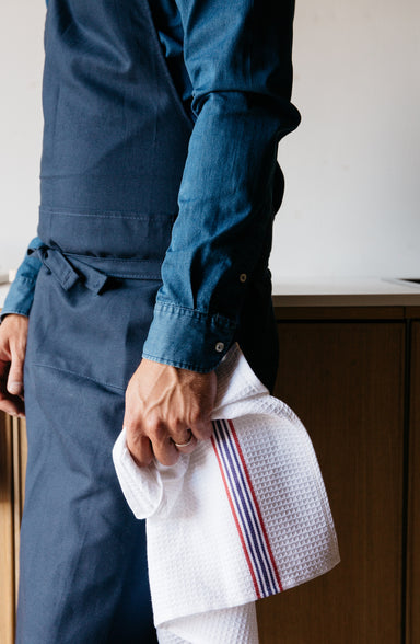 Tissage de L’Ouest Set of 2 Honeycomb Dish Towels in Red, White, Blue (21.6” x 31.4”) Textile Tissage de L’Ouest Back in stock Brand_Tissage de L’Ouest CLEAN OUT SALE Textiles_Towels & Napkins AndreeJardin-CollectionBISTRO_11