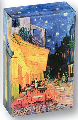 Mini Hinged Tin Box Van Gogh Terrace du Cafe Gift Boxes & Tins French Nostalgia Brand_French Nostalgia Home_French Nostalgia Home_Gifts BC_terrace