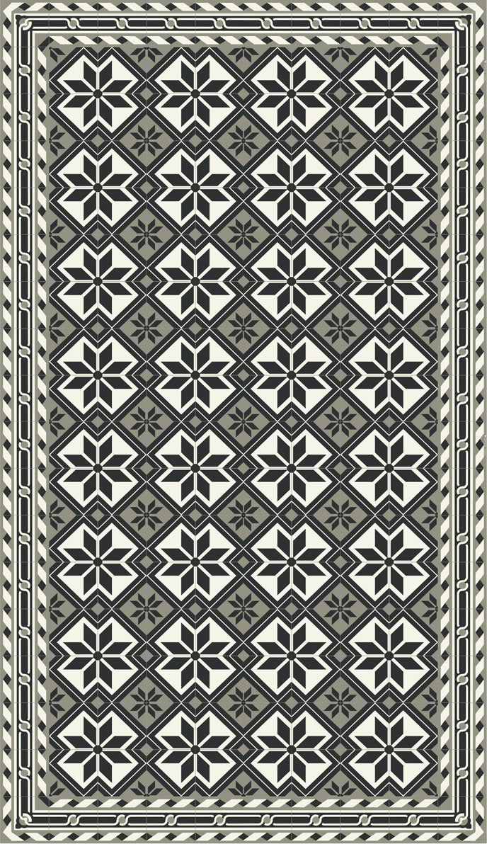 Beija Flor Bauhaus Black Star Floor Mat (Buy 2 Get 1 Free!) Rugs Beija Flor Brand_Beija Flor Home_Decor Home_Floor Mats BaS1-XLT