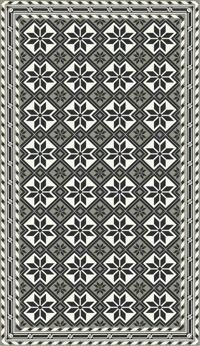 Beija Flor Bauhaus Black Star Floor Mat (Buy 2 Get 1 Free!) Rugs Beija Flor Brand_Beija Flor Home_Decor Home_Floor Mats BaS1-XLT