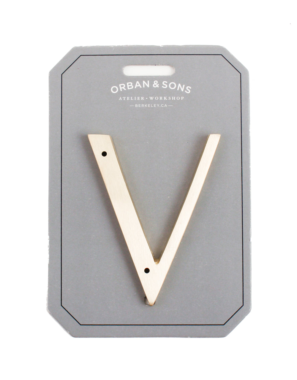 Orban & Sons Brass Letters V Orban & Sons Brand_Orban & Sons CLEAN OUT SALE Home_Decor Orban & Sons Brass-Letters_V_c4279fe4-a884-4b79-8aac-fd9a82a6a18a