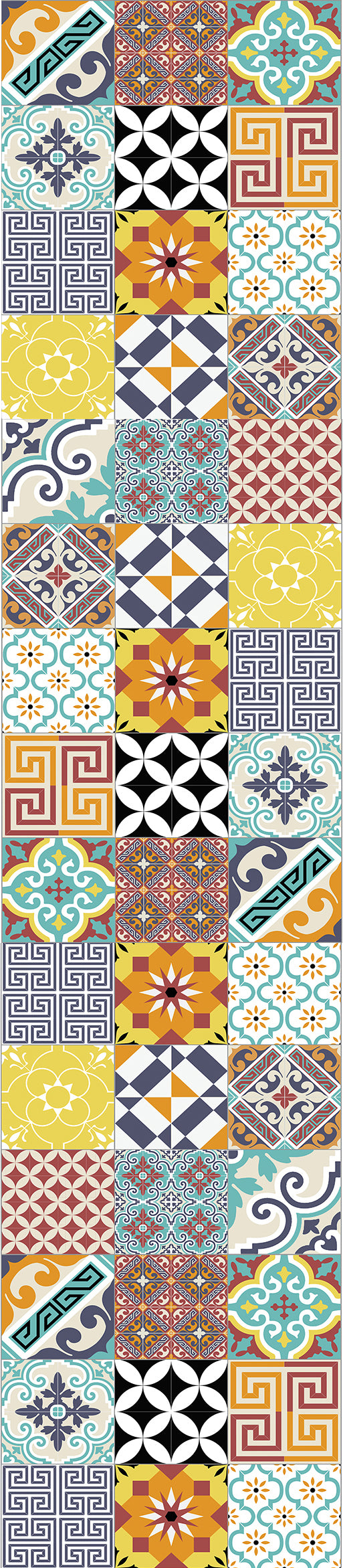 Beija Flor Eclectic Quilt Extra-Long Table Runner (13" x 60") (Buy 2 Get 1 Free!) Table Runners Beija Flor Brand_Beija Flor Classic Tile CLEAN OUT SALE Home_Decor Home_Table Runners summer sale E10-TRL