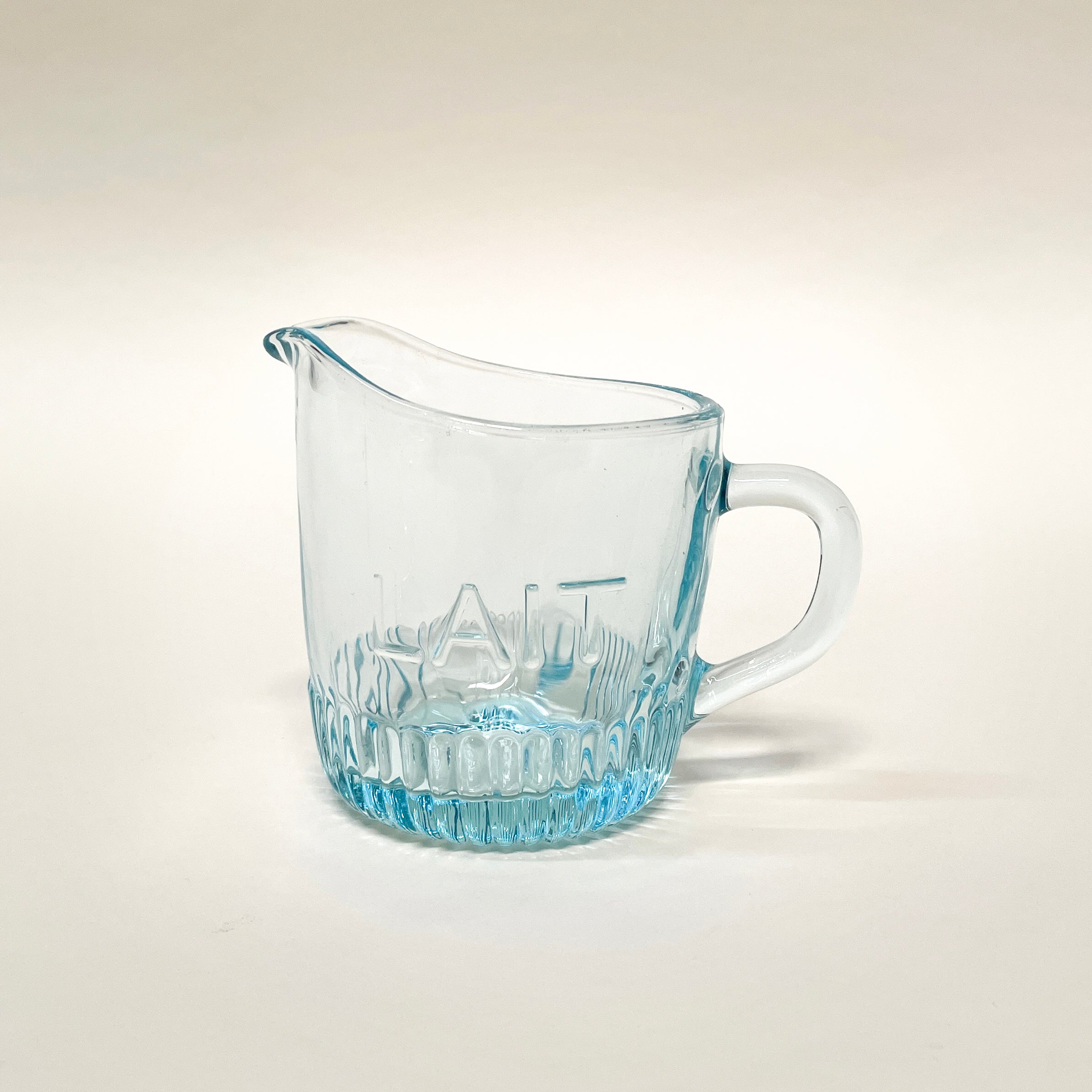 Blue "Lait" Depression Creamer Glass Depression Glassware Brand_Depression Depression Glassware Kitchen_Serveware Kitchen_Storage KTFWHS IMG_3376