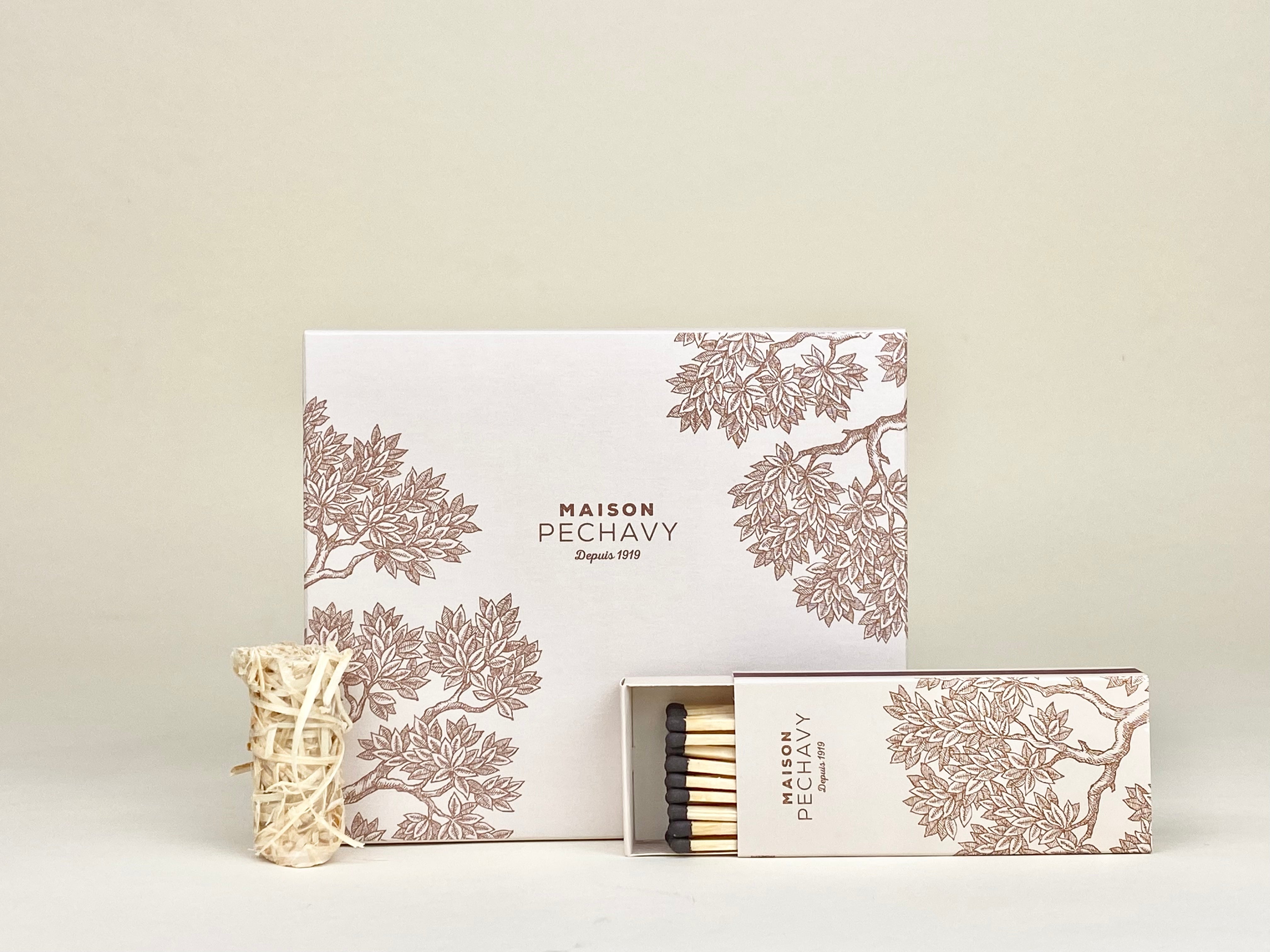 Maison Pechavy Firelighters & Matches Set (Nude) Maison Pechavy Brand_Maison Pechavy Gift Sets Home_Candles & Accessories Home_For The Fire Maison Pechavy Matches New Arrivals MP210060033