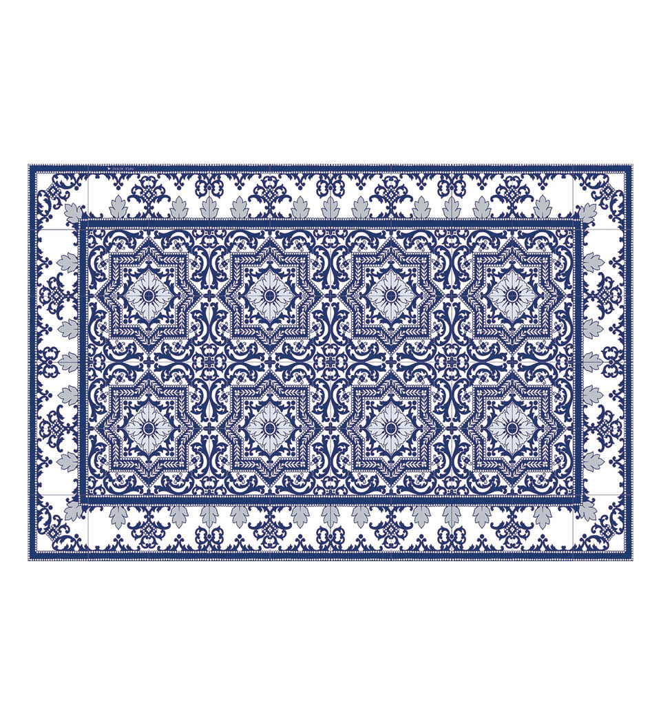 Beija Flor Blue Armenian Placemat (13" x 20") (Buy 2 Get 1 Free!) Placemats Beija Flor Brand_Beija Flor Classic Tile CLEAN OUT SALE Home_Decor Home_Placemats P-A1-Packshot