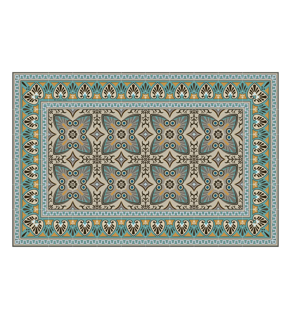 Beija Flor Green Bella Placemat (13" x 20") (Buy 2 Get 1 Free!) Placemats Beija Flor Brand_Beija Flor Classic Tile CLEAN OUT SALE Home_Decor Home_Placemats P-B1-Packshot