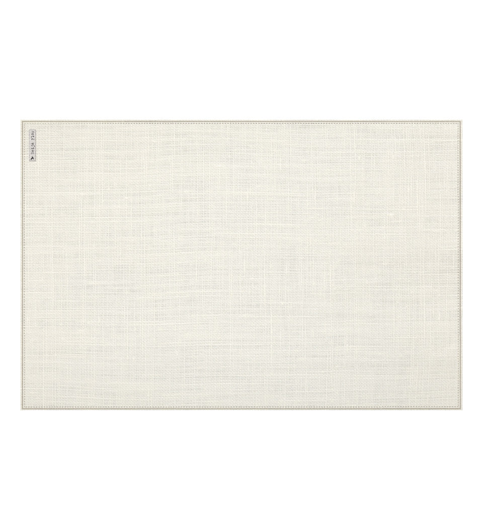 Beija Flor Cream Linen Placemat (13" x 20") (Buy 2 Get 1 Free!) Placemats Beija Flor Brand_Beija Flor CLEAN OUT SALE Home_Decor Home_Placemats P-Pn6-Packshot