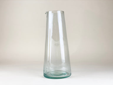 Beldi Large Tapered Carafe Clear Glass Kessy Beldi Brand_Kessy Beldi Brand_Une Vie Nomade Carafes Kitchen_Drinkware Wine Glasses PhotoJul27_120303PM