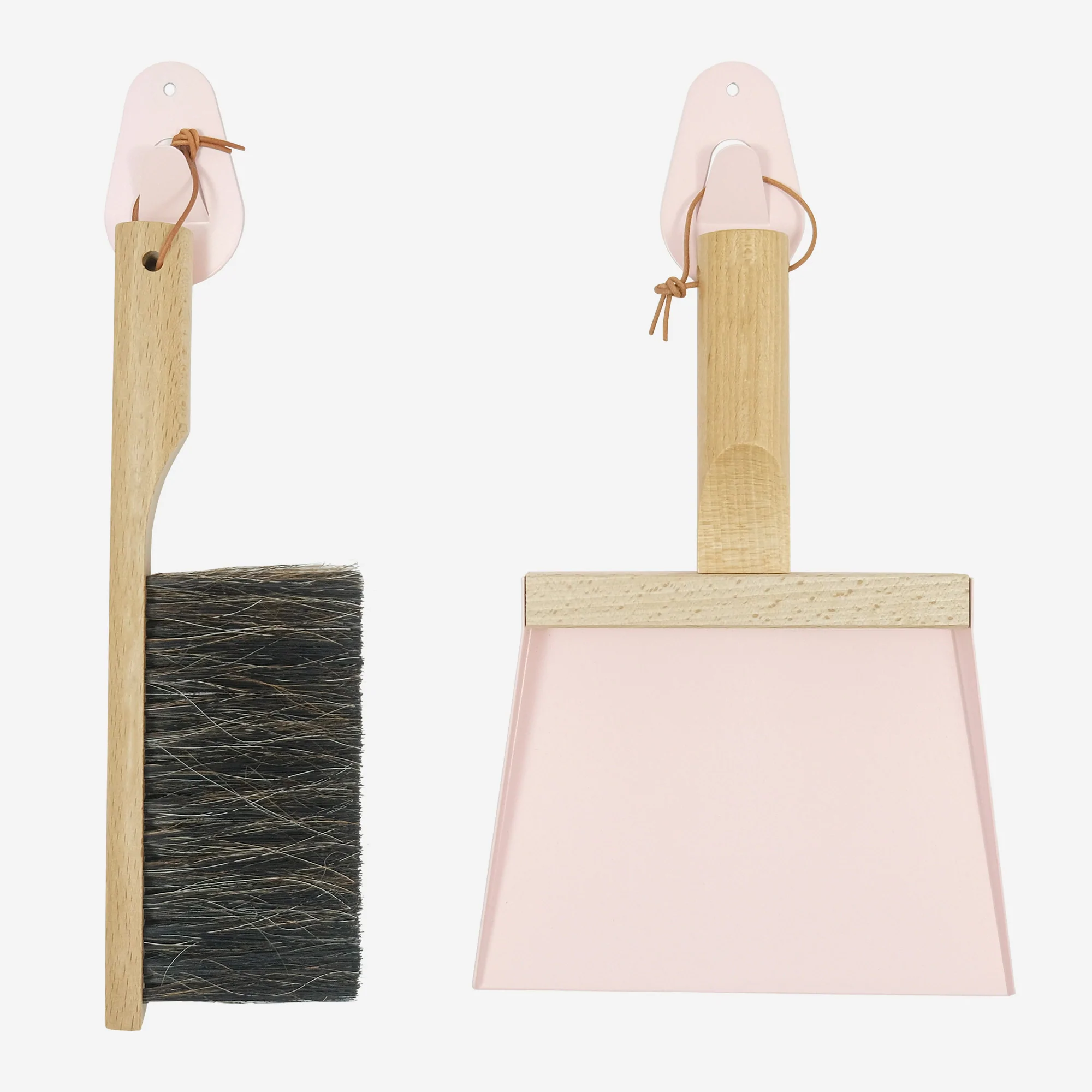 Andrée Jardin Mr. and Mrs. Clynk Dustpan & Brush "Coffret" Gift Set with Wall Hooks Light Pink Utilities Andrée Jardin Brand_Andrée Jardin Home_Broom Sets Home_Household Cleaning New Arrivals ROSE_2000x2000AndreeJardinMr.andMrs.ClynkDustpan_Brush_Coffret_GiftSetwithWallHookslightpink