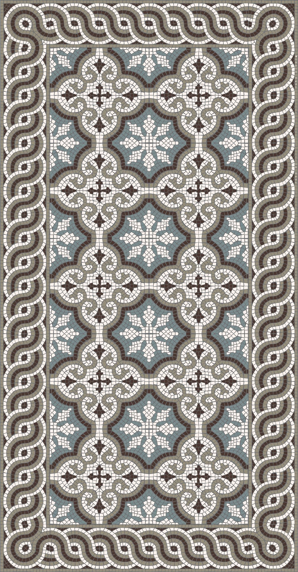 Beija Flor Mosaic Mountain Floor Mat (Buy 2 Get 1 Free!) Small Floor Runner (18" x 39") Rugs Beija Flor Brand_Beija Flor Classic Tile Home_Decor Home_Floor Mats Ts2M---M-SR_76fea2e4-ab07-4574-a272-c274555359b5