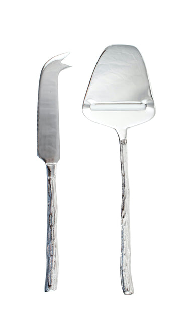 Vineyard Table Stainless Steel Brushed Cheese Utensils (Set of 2) Utensils Vineyard Table Brand_Vineyard Table CLEAN OUT SALE Kitchen_Dinnerware Kitchen_Serveware KTFWHS VT-4702-D43284