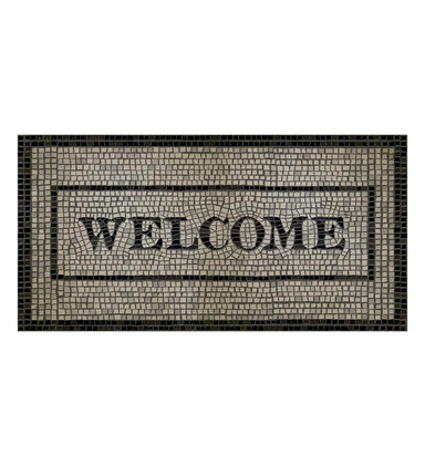 Beija Flor Mosaics: Welcome Doormat (Buy 2 Get 1 Free!) Door Mats Beija Flor Brand_Beija Flor Home_Decor Home_Door Mats Home_Floor Mats Home_Vinyl Mats WLCM-packshot