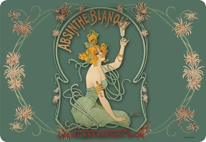 Placemat Absinthe Blanqui Placemats French Nostalgia Brand_French Nostalgia Home_French Nostalgia Home_Placemats blanqui