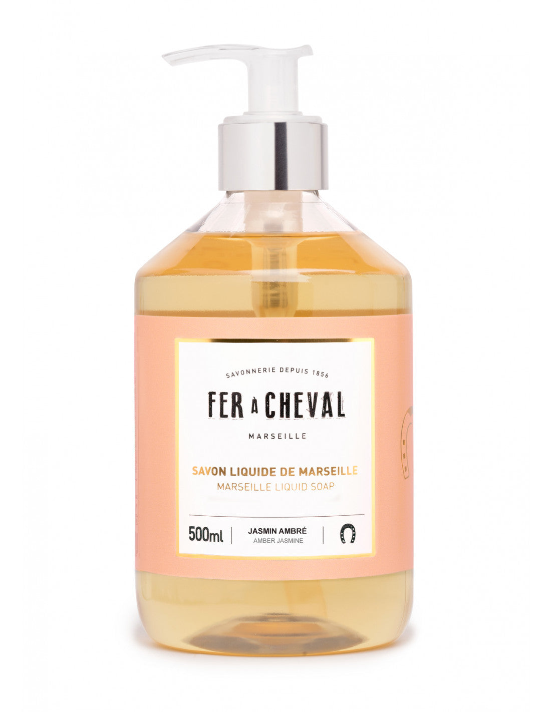 Fer à Cheval Marseille Liquid Soap Amber Jasmin (FKA Olive Blossom) 500ml Soap Fer à Cheval Bath & Body_Liquid Soap Brand_Fer à Cheval CLEAN OUT SALE KTFWHS Soap marseille-liquid-soap-extra-gentle-olive-blossom-500ml