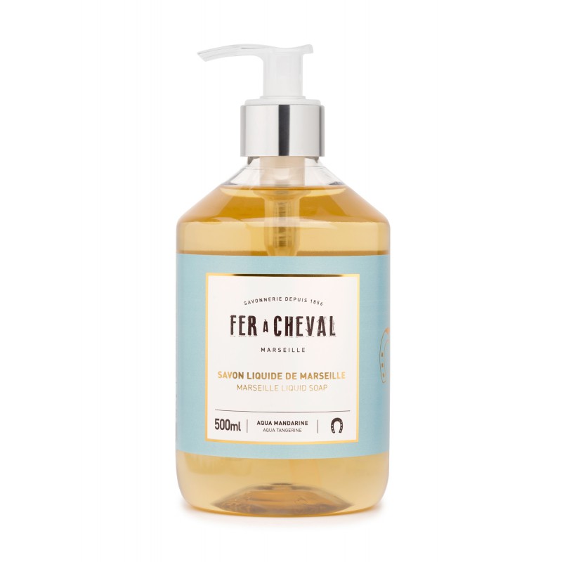 Fer à Cheval Marseille Liquid Soap Aqua Tangerine 500ml Soap Fer à Cheval Bath & Body_Liquid Soap Brand_Fer à Cheval CLEAN OUT SALE KTFWHS Soap marseille-liquid-soap-seaside-citrus-500ml_1