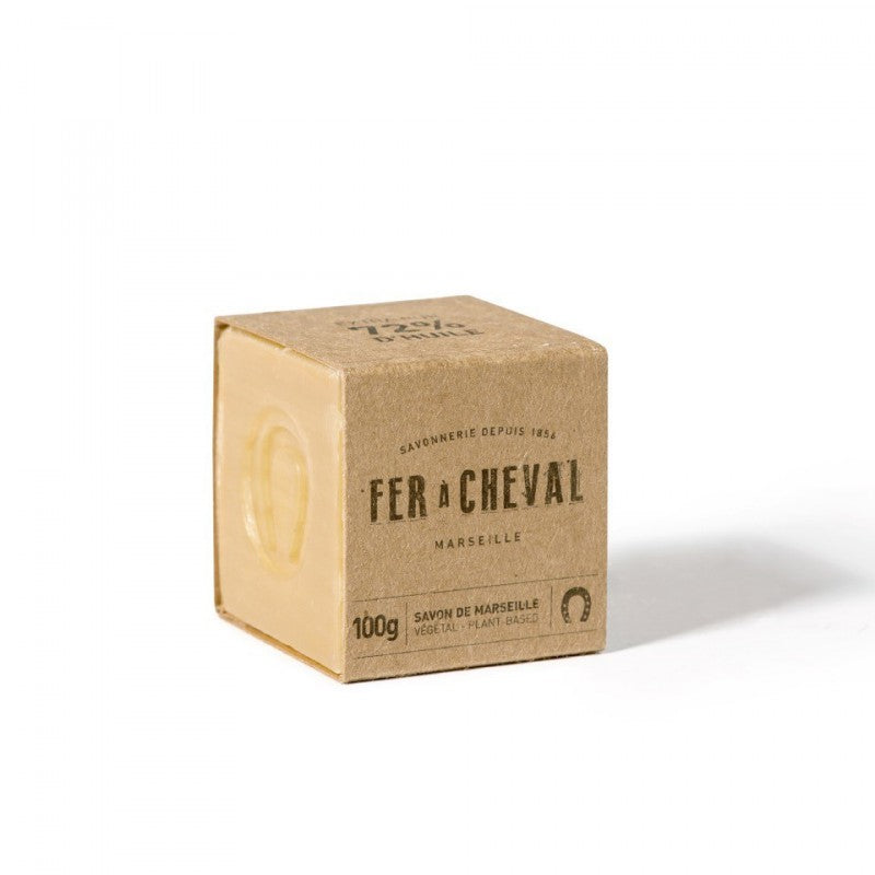 Fer à Cheval Genuine Marseille Soap Unscented 100g Cube Soap Fer à Cheval Bath & Body_Bar Soap Brand_Fer à Cheval CLEAN OUT SALE Cube Soaps KTFWHS Soap marseille-soap-vegetal-cube-100g