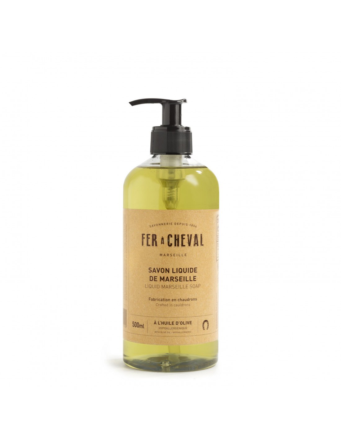 Fer à Cheval Genuine Marseille Liquid Soap Olive Oil 500ml Soap Fer à Cheval Bath & Body_Liquid Soap Brand_Fer à Cheval CLEAN OUT SALE olive-oil-marseille-liquid-soap-500ml