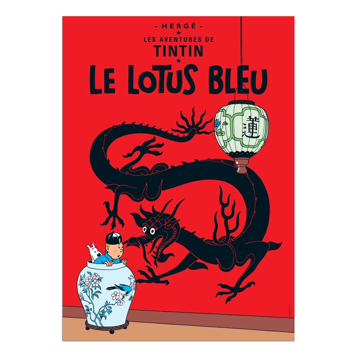Tintin Posters The Lotus Blue Tintin Brand_Tintin Collectibles Home_Decor Home_French Nostalgia Tintin posters-fr-2015-5_1200_1TheLotusBlue