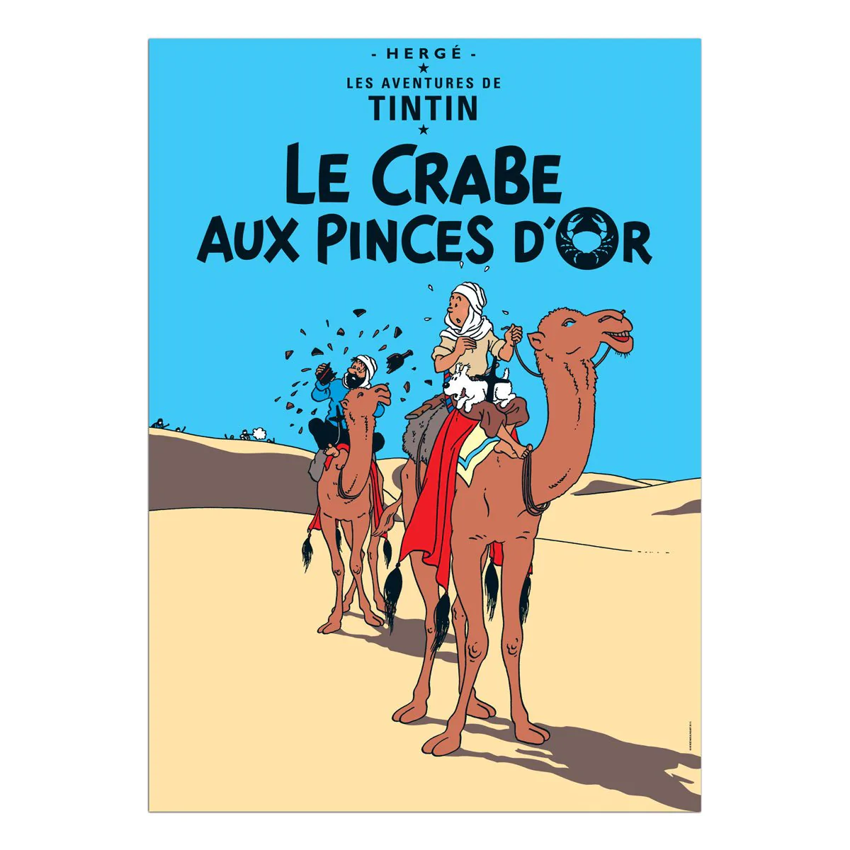 Tintin Posters The Crab with the Golden Claws Tintin Brand_Tintin Collectibles Home_Decor Home_French Nostalgia Tintin posters-fr-2015-9_1200TheCrabwiththeGoldenClaws
