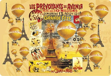 Les Prevoyants de L'Avenir Placemat Placemats French Nostalgia Brand_French Nostalgia Home_French Nostalgia Home_Placemats prevoyant_placemat