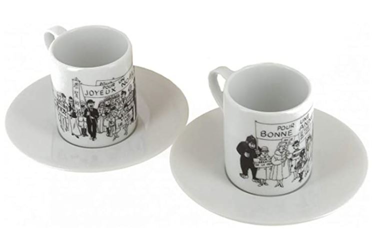 Tintin Espresso Cups and Saucer (Set of 2) - Tintin - Home_French Nostalgia - Tintin - ttespressocupsandsaucer