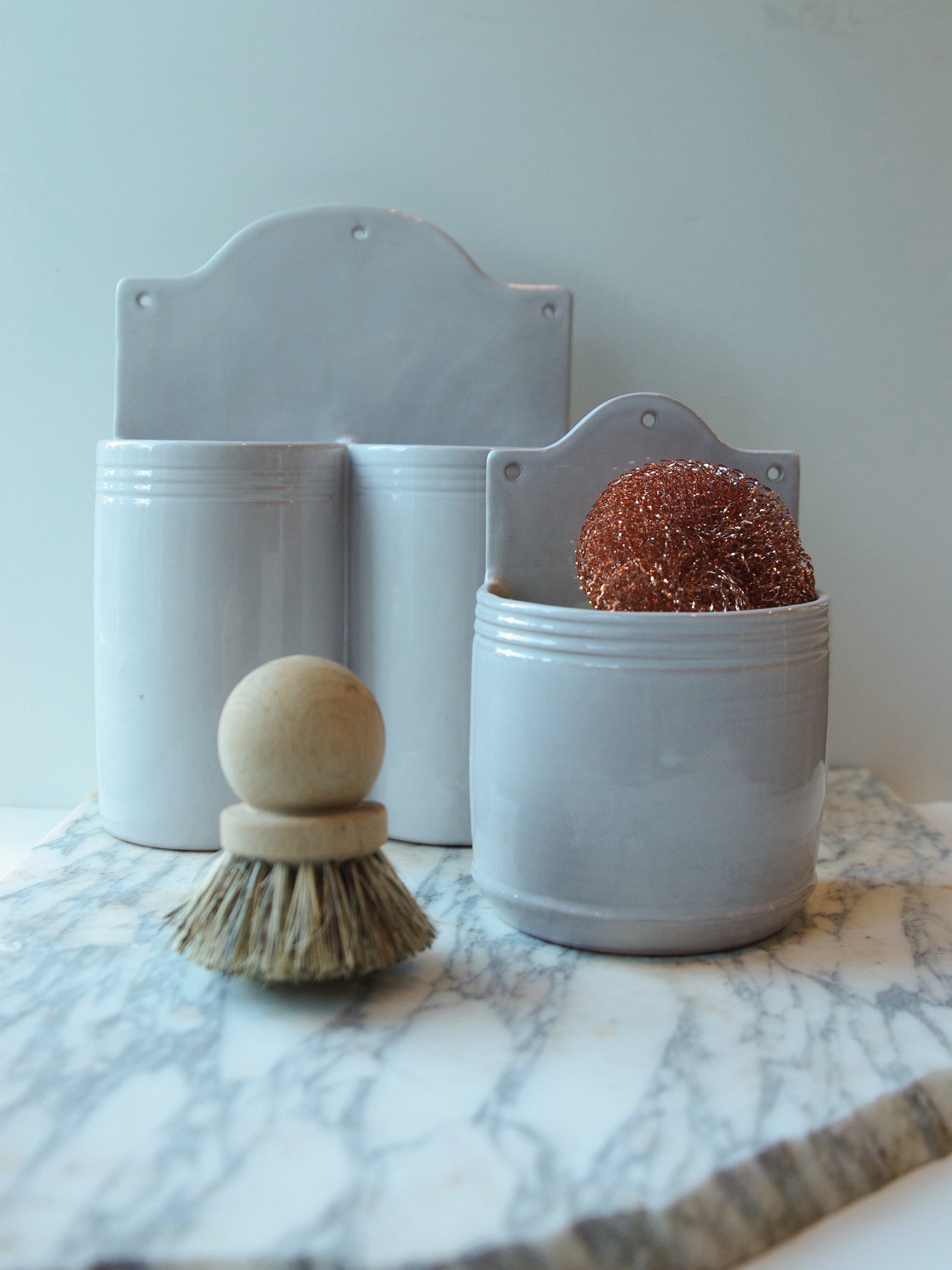 French Dry Goods Kitchen Essentials—Double Wall Hanging Utensil Holder French Dry Goods french culinary pottery French kitchen essentials french pottery New Arrivals new arrivals 2023 wall utensil holder Kitchen_Essentials_Salt_Wall_Hanger-BE47C4D9-2248x3000_9457a5d2-068b-4f46-8a59-c23cba31cf83