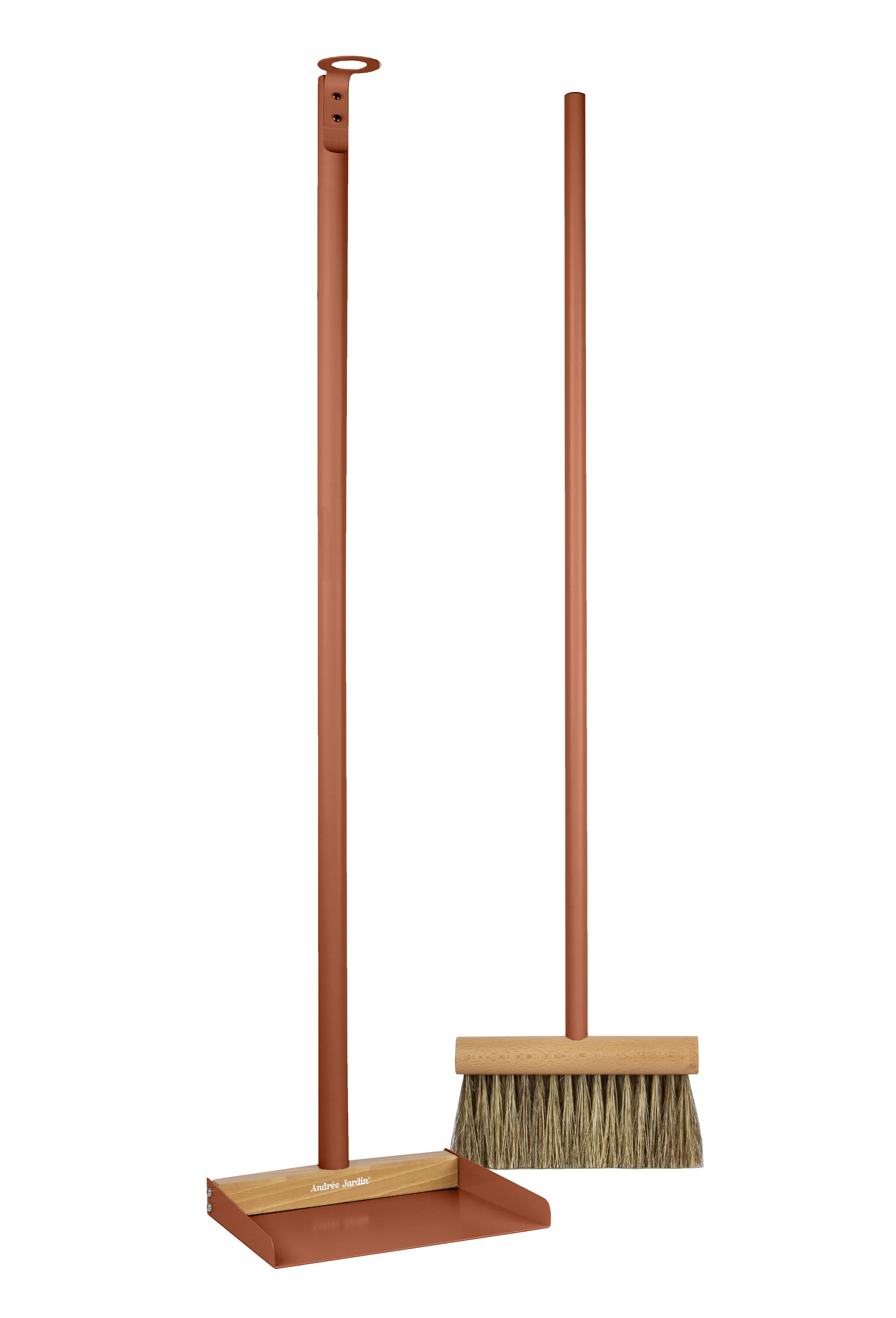 Andrée Jardin Mr. and Mrs. Clynk Natural Large Complet Dustpan and Broom Brick Red Utilities Andrée Jardin Brand_Andrée Jardin Home_Broom Sets Home_Household Cleaning New Arrivals pelle-balayette-long-manche-clynk-3142-PNG_ac595e32-c12a-4187-a31d-653132985562