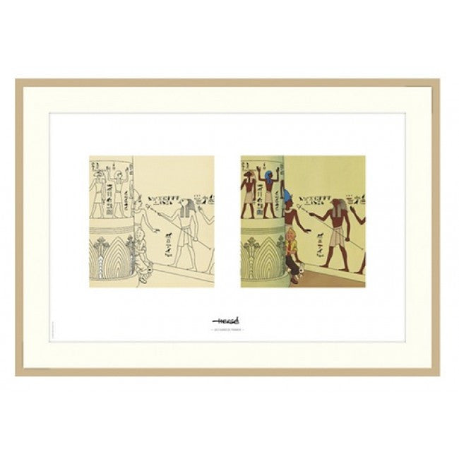 Tintin Framed Lithos (Set of 8 - 2 Copies & 4 Designs) - Children - Tintin - Home_French Nostalgia - Tintin - 1301-23521a