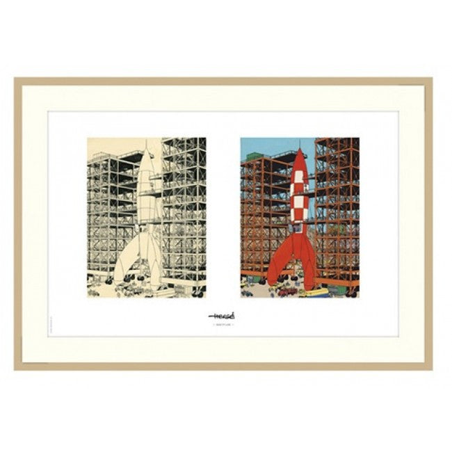 Tintin Framed Lithos (Set of 8 - 2 Copies & 4 Designs) - Children - Tintin - Home_French Nostalgia - Tintin - 1301-23521c