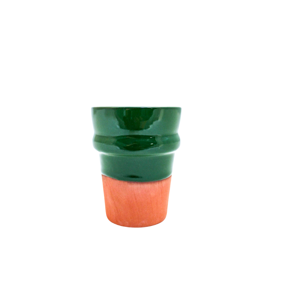 Terracotta Planters Olive Green Medium (6oz) Vases & Pots Une Vie Nomade Brand_Une Vie Nomade CLEAN OUT SALE Home_Decor KTFWHS 19
