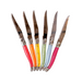 Laguiole Rainbow Platine Knives in Wooden Box with Acrylic Lid (Set of 6) Cutlery Laguiole Brand_Laguiole Flatware Sets Kitchen_Dinnerware Kitchen_Kitchenware Laguiole 2_aacdf423-07ce-4a25-bd68-0b27e5b30971
